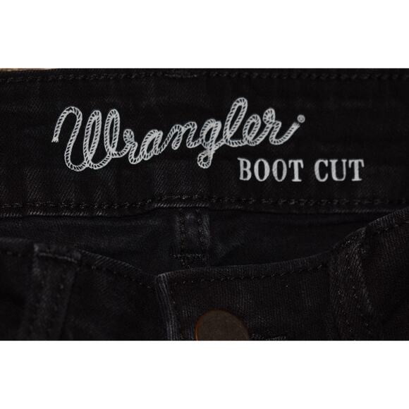 WRANGLER $59 Stretch Denim Boot-Cut Jean in Black Juniors 3 - Picture 3 of 3